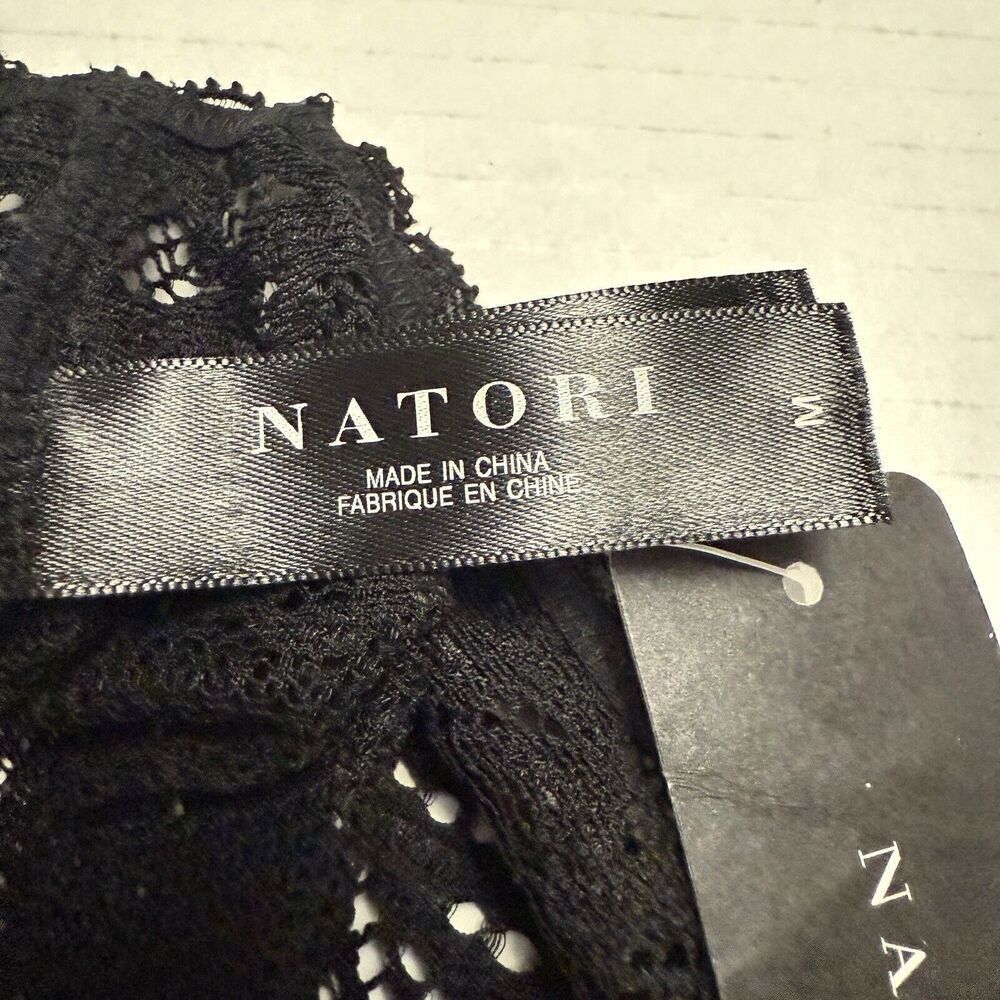 Natori‎ Feathers Hipster Briefs Black Underwear Panties 756023 Women's Size M - Picture 5 of 7